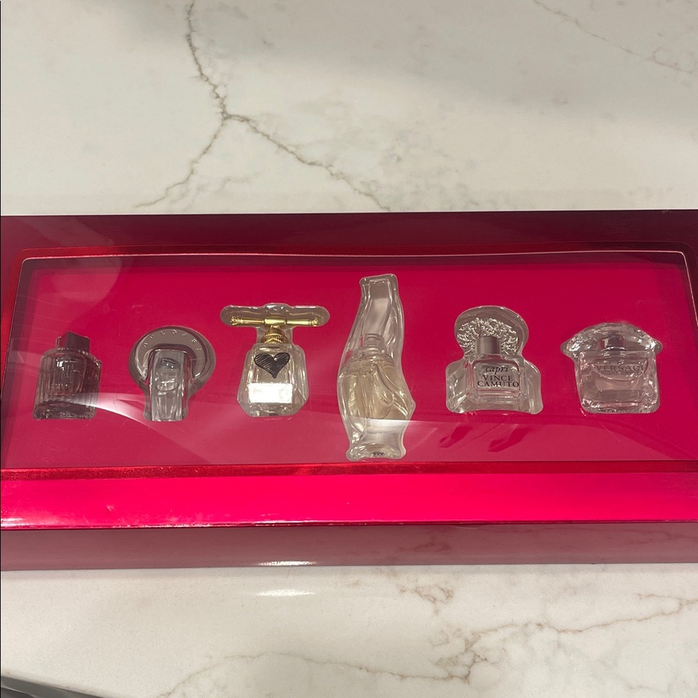 Mini Perfume Gift Set Jimmy Choo Bvlgari Juicy DK Cashmere Vince Camino Versace